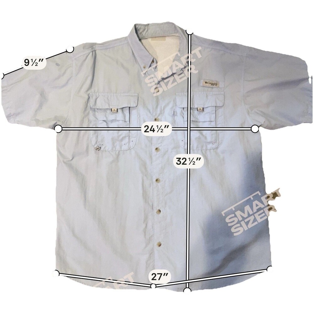 Columbia PFG Bahama Omni-Shade Outdoor Fishing Shirt Men's Size XXL Blue - Picture 3 of 9